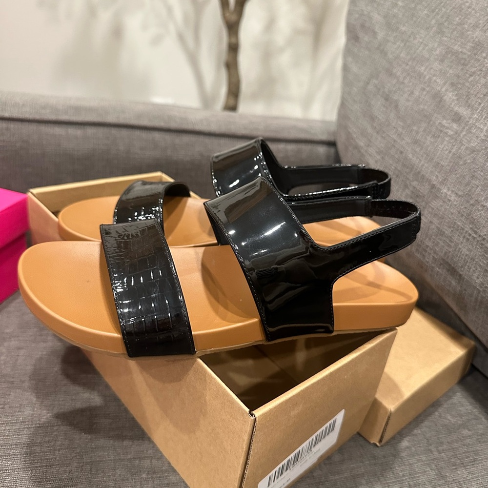 Black Strappy Sandals for Women